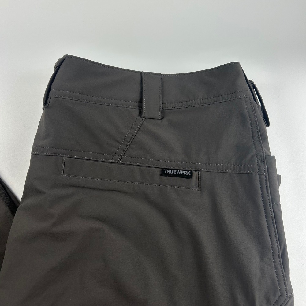 Truewerk Men's 40x30 T1 Werkpants Gray Technical Cargo Work Stretch Utility - Picture 2 of 12